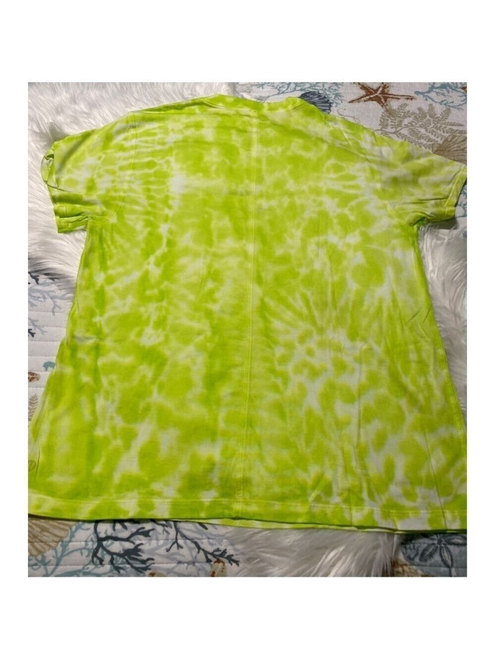 NWOT Lululemon Tie-Dye Short Sleeve women’s Tee Size 8 Lime Green White - Picture 5 of 5